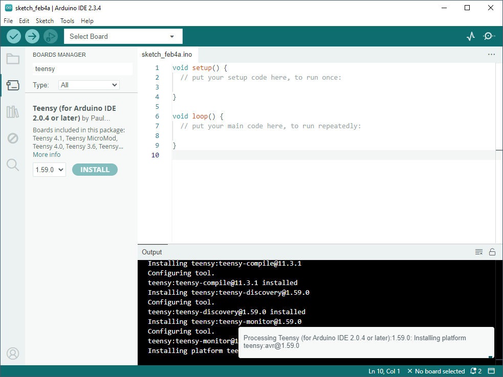Screenshot from Arduino IDE Photo: Andøya Space