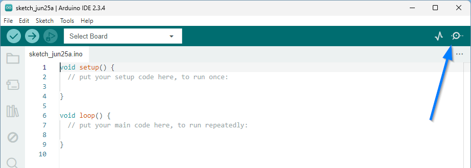 Screenshot from Arduino IDE Photo: Andøya Space