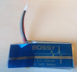 Li battery 3.7V 1000 mAh.