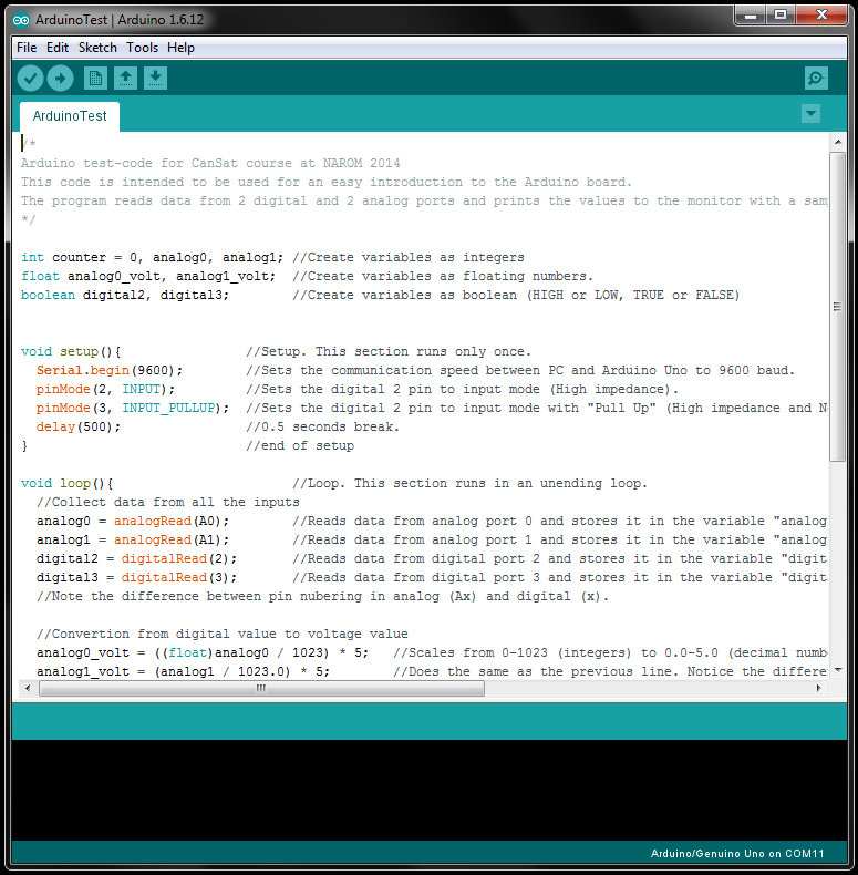 Software Start Up And Test Of Arduino Uno ASE